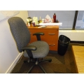 Multi Adjustable Grey Rolling Office Chair with Arms